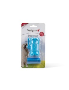 DISTRIBUTEUR SACHETS HYGIÉNIQUE OS BLEU+1 rouleau de 15 sacs 2