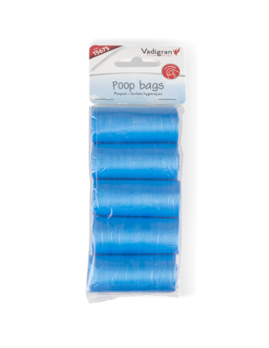 SACHETS HYGIÉNIQUES BLEUS - 5 ROULEAUX