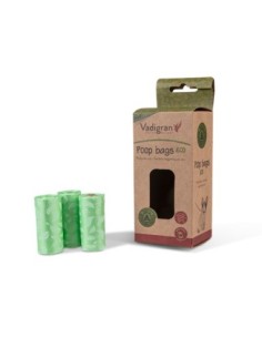 10 rouleaux de 15 sacs Ramasse crottes compostables - Sachets hygiéniques verts dégradables VADIGRAN