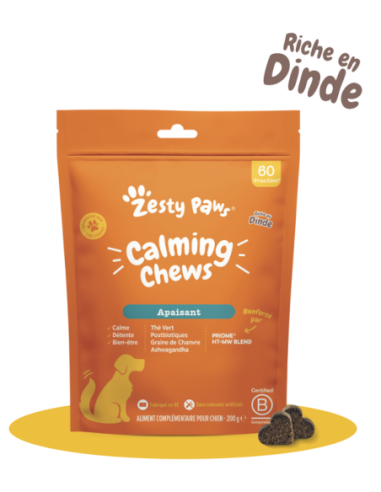 Friandises fonctionnelles ZESTY PAWS  CALMING CHEWS apaisant 60CT