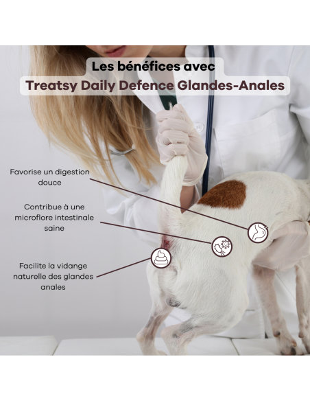 Treatsy Daily Defence Glandes Anales pour Chien - 30 bouchées
