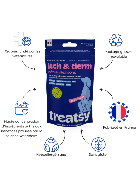 Friandise Treatsy Daily Defence Démangeaisons pour Chien