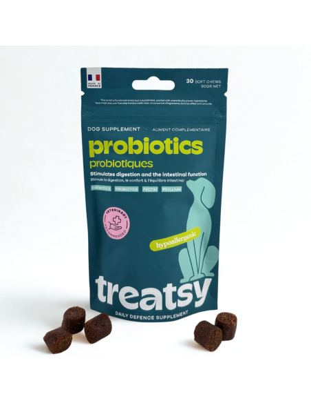 Treatsy Daily Defence Probiotiques pour Chien - 30 bouchées