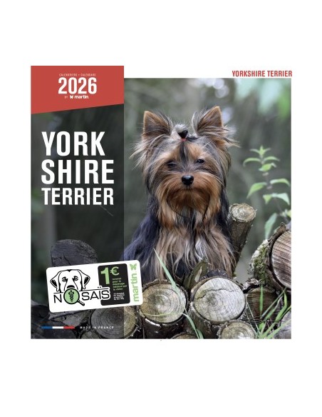 Calendrier chien 2026 - Yorkshire - Martin