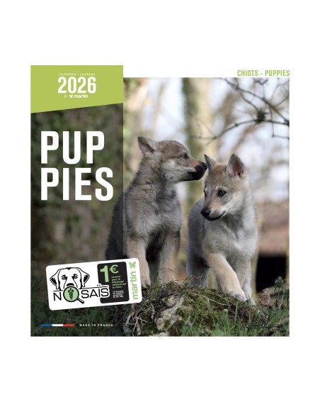 Calendrier chien 2026 - Chiots - Martin