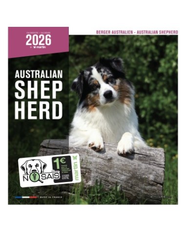 Calendrier chien 2026 - Berger Australien - Martin