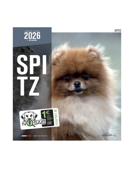 Calendrier chien 2026 - Spitz - Martin