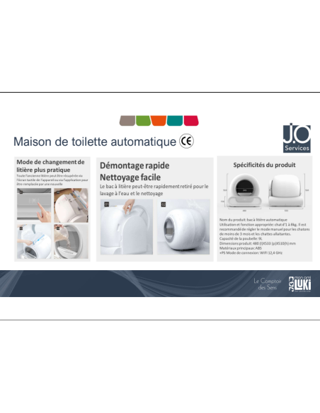 Maison de toilettes automatique 65L - connectée