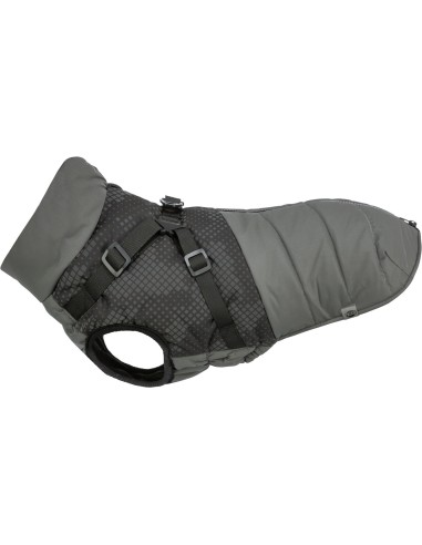 Manteau Pontis reflect gris avec harnais intégré TRIXIE