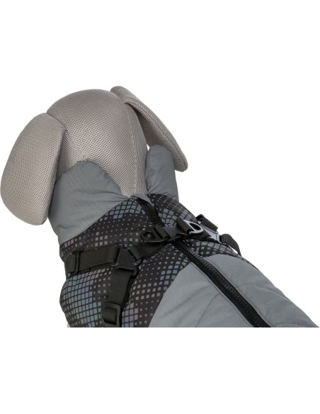 Manteau Pontis reflect gris avec harnais intégré TRIXIE
