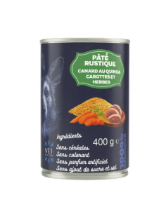 Pâtée Rustique chiens Canard et quinoa