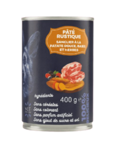 Pâtée Rustique chiens Sanglier et Patate douce