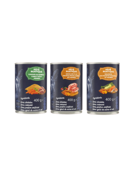 Pâtée Rustique chiens Sanglier et Patate douce