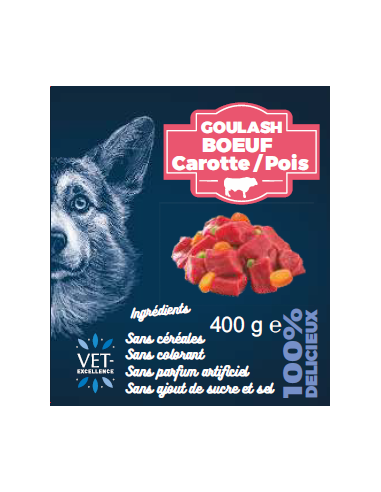 Pâtée style goulash boeuf et carottes