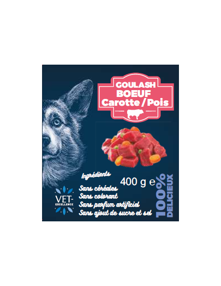 Pâtée style goulash boeuf et carottes