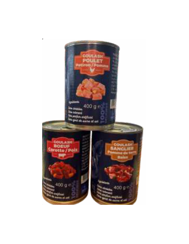 Pâtée style goulash boeuf et carottes