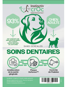 Croquette vétérinaires Peptide+ Chien adulte Soins Dentaires - INSTINCTIV CROC