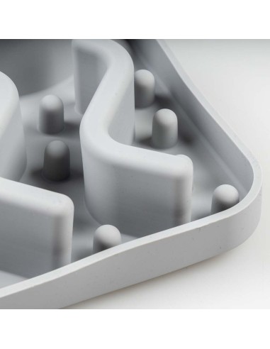 Bol anti glouton 4 en 1 Gris - tapis de léchage