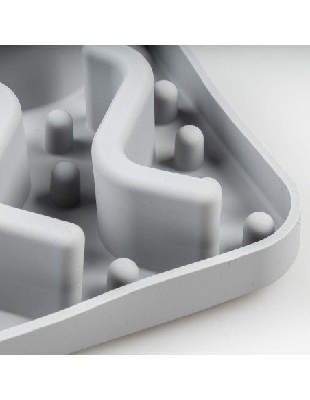Bol anti glouton 4 en 1 Gris - tapis de léchage
