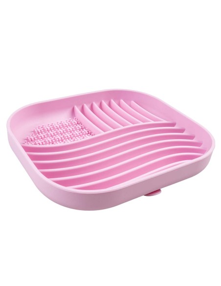 Bol  / gamelle de léchageanti-glouton carré Rose