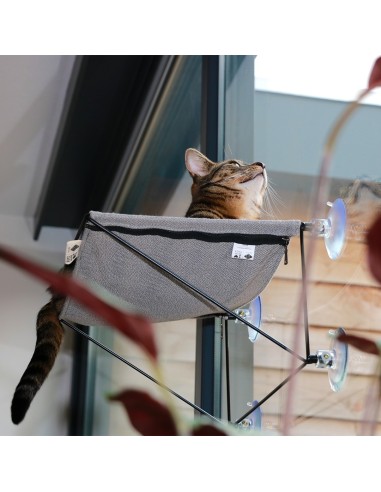 OLIVIA — Hamac de fenêtre Gris