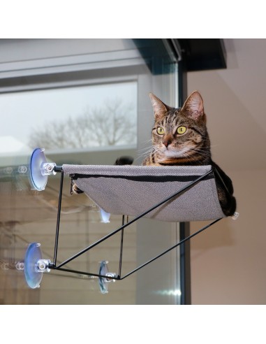 OLIVIA — Hamac de fenêtre Gris