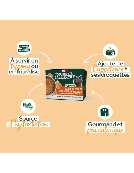 Brique chats E&I sauce poulet cheddar