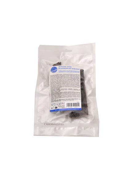 Lanières de cabillaud-myrtilles sachet de 70g