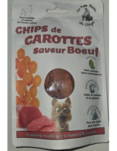Chips de carottes saveur bœuf 45g - friandises pour chiens