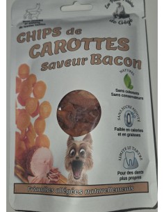 Chips de carottes saveur bacon 45g - friandises pour chiens