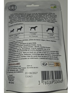 Chips de carottes saveur bacon 45g - friandises pour chiens 2