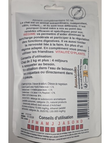 Regime'O'Plantes chat 50ml – Effet coupe-faim & régulateur digestif