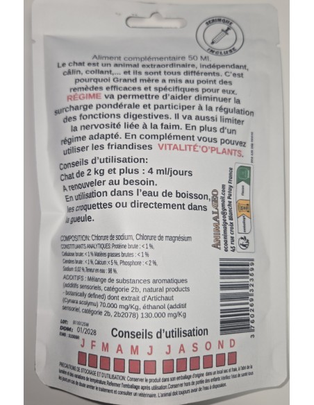 Regime'O'Plantes chat 50ml – Effet coupe-faim & régulateur digestif