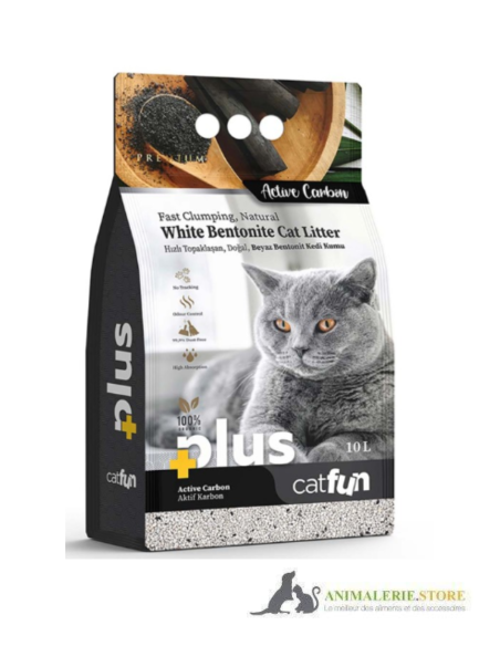 Litière pour Chat Naturelle Agglomérante – Bentonite de Calcium & Charbon Actif, Fort Contrôle des Odeurs, 99 % Sans Poussière