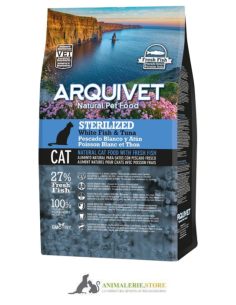 Croquettes chat stérilisé super premium poisson blanc & thon 1,5 kg – contrôle du poids, sans OGM, système urinaire