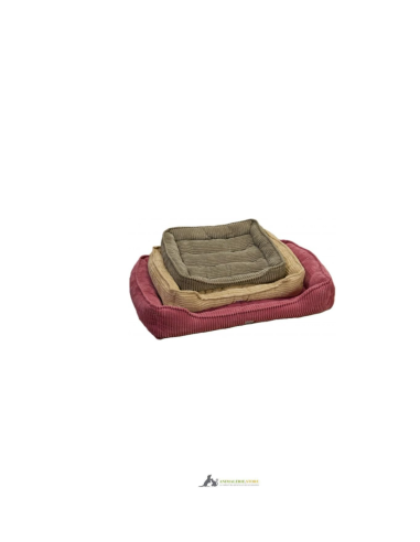 Panier rectangulaire antidérapant en velours côtelé pour chien | Mon Ami Luki