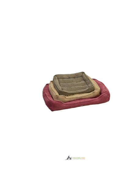 Panier rectangulaire antidérapant en velours côtelé pour chien | Mon Ami Luki