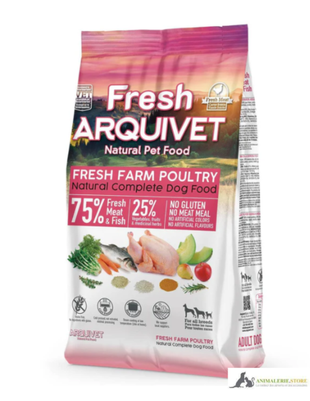 Fresh Arquivet aliment semi-humide chien 🐶 – Poulet frais & Poisson | Naturel sans gluten
