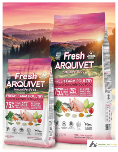 Fresh Arquivet aliment semi-humide chien 🐶 – Poulet frais & Poisson | Naturel sans gluten