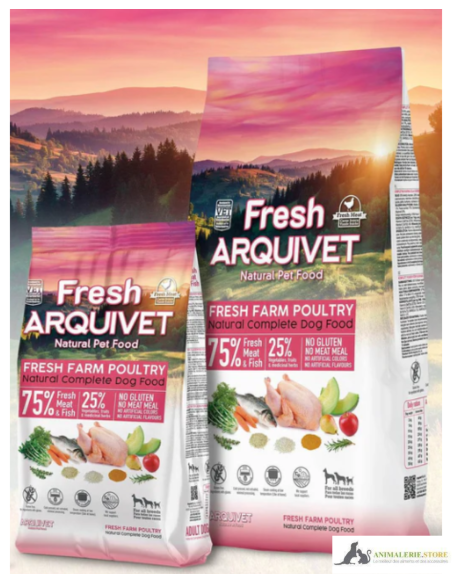 Fresh Arquivet aliment semi-humide chien 🐶 – Poulet frais & Poisson | Naturel sans gluten