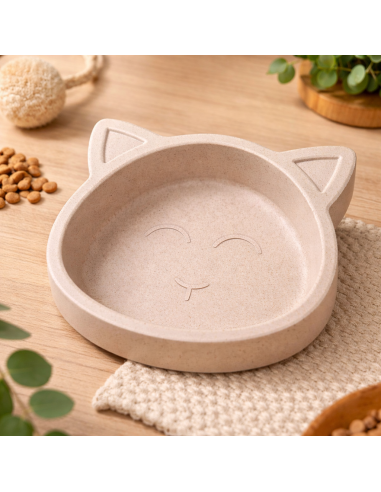 Gamelle pour chat en bambou 🐱 – Écologique, ergonomique et design