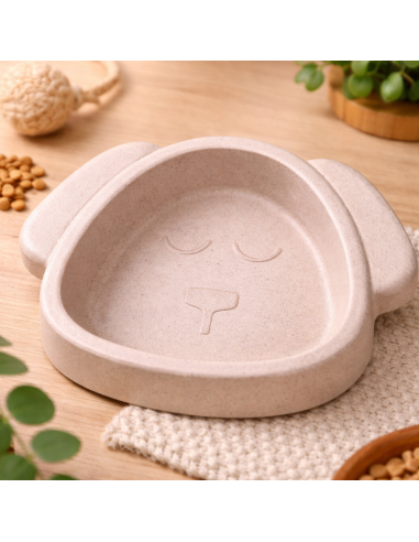 Gamelle pour chien en bambou 🐶🌿 – Écologique et design 16×13×5 cm