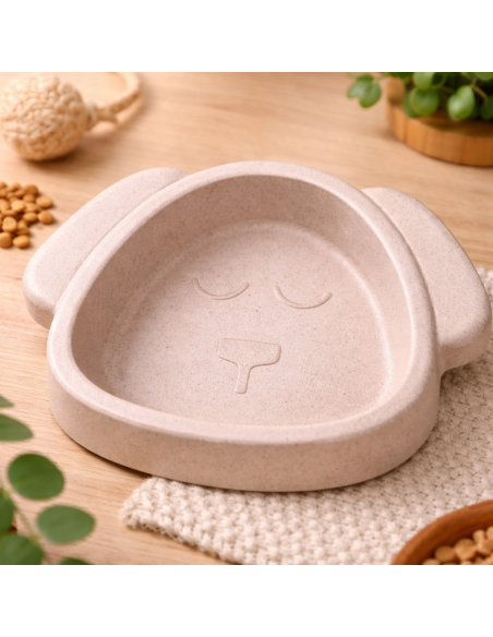 Gamelle pour chien en bambou 🐶🌿 – Écologique et design 16×13×5 cm