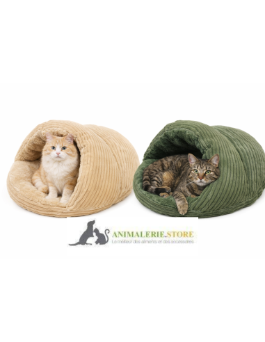 Refuge pour chat en forme de pantoufle – Couchage doux, chaud et antidérapant