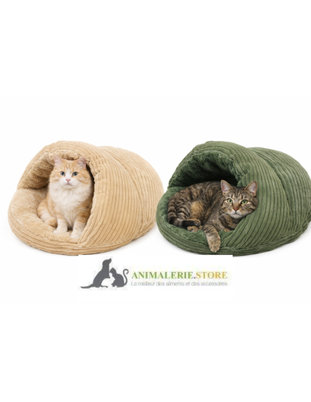 Refuge pour chat en forme de pantoufle – Couchage doux, chaud et antidérapant