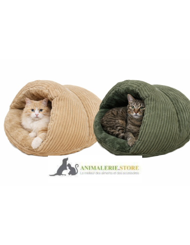 Refuge pour chat en forme de pantoufle – Couchage doux, chaud et antidérapant