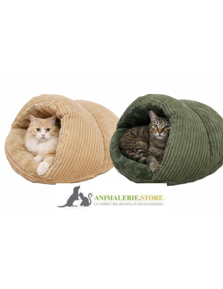 Refuge pour chat en forme de pantoufle – Couchage doux, chaud et antidérapant
