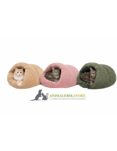 Refuge pour chat en forme de pantoufle – Couchage doux, chaud et antidérapant