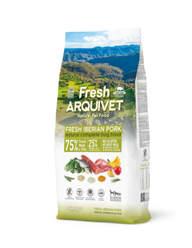 Fresh Arquivet 🐖 – Viande de Porc Ibérique Fraîche Semi-Humide pour Chiens Adultes 🐶 | Naturel & Savoureux 🌿