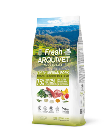 Fresh Arquivet 🐖 – Viande de Porc Ibérique Fraîche Semi-Humide pour Chiens Adultes 🐶 | Naturel & Savoureux 🌿